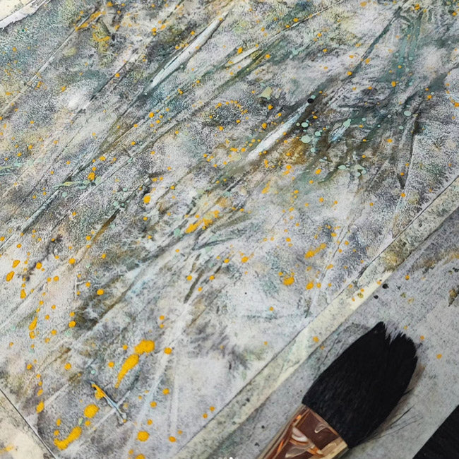 Iridescence of Purple and Blue - Watercolors Texture - Ring