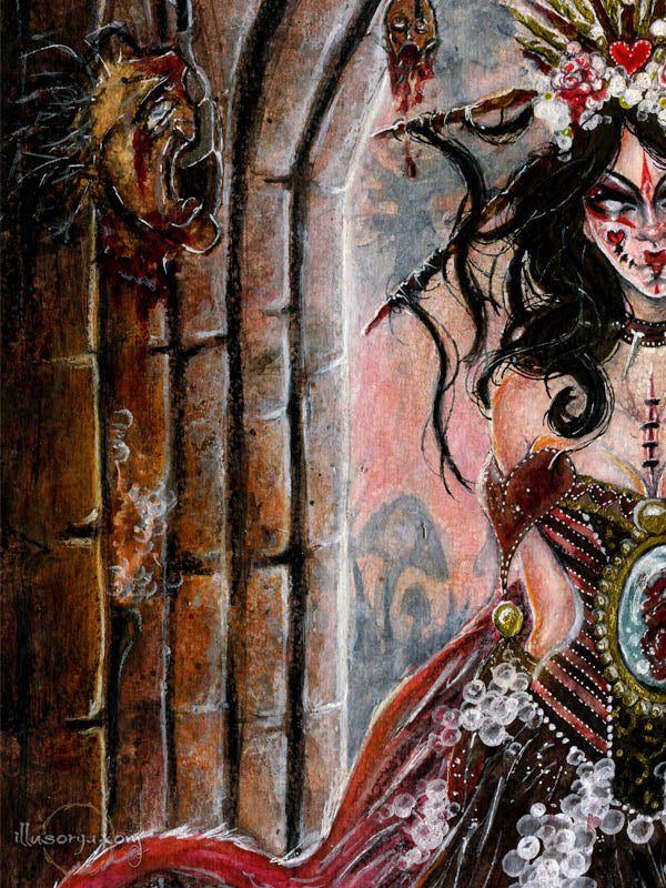 The Queen's Indisputable Law - Alice in Wonderland - Dipinto Originale