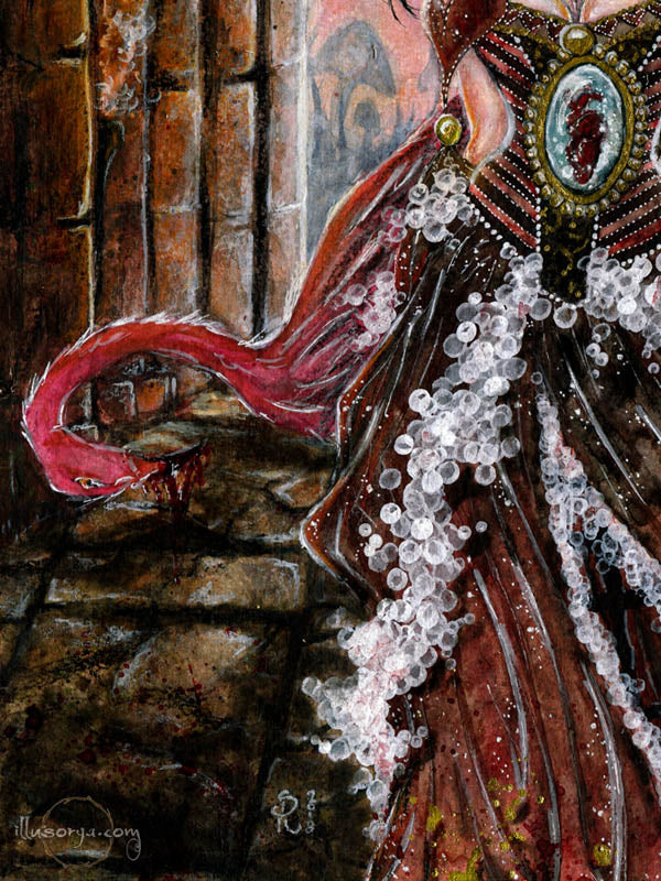 The Queen's Indisputable Law - Alice in Wonderland - Dipinto Originale