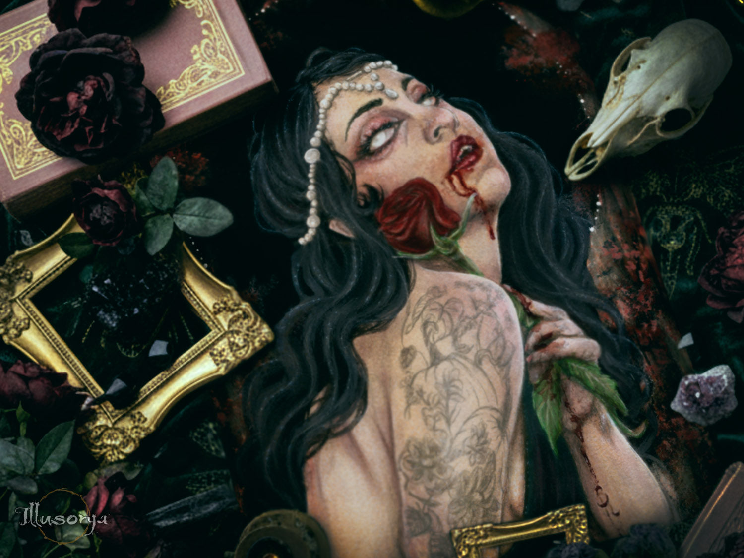 Cover collezione - Dipinti originali - Dark & Gothic Art - Illusorya - Stefania Russo - Divignano, Novara, Italy