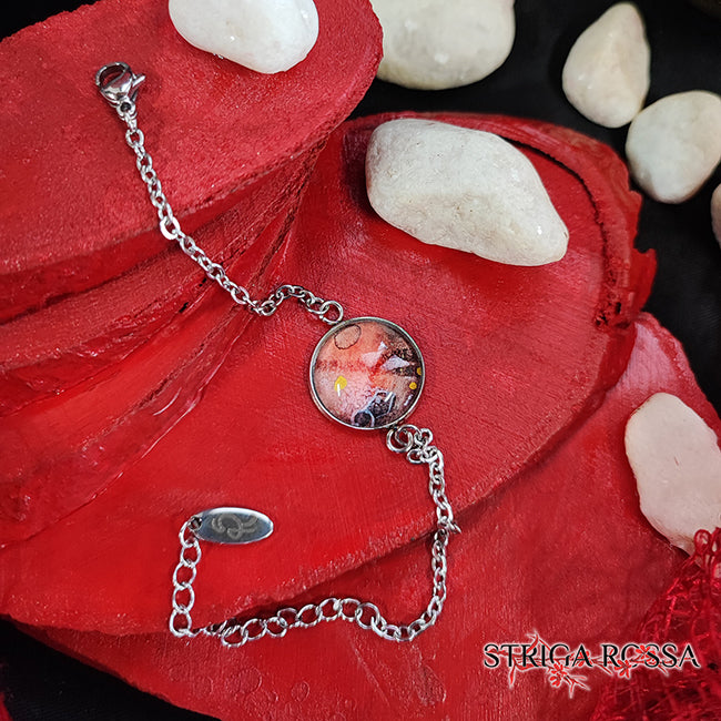 Oro, Nero e Rosso - Watercolours Texture - Bracciale