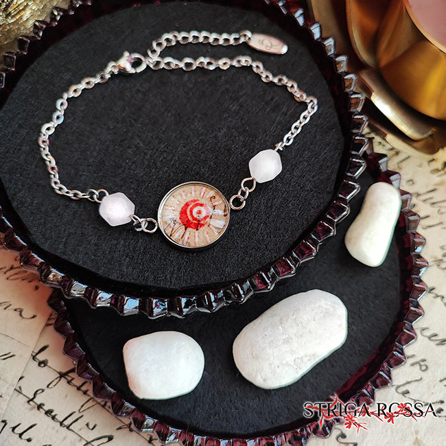 Moon and Eye - Stone: White Quartz - Voices from the Past - Bracelet