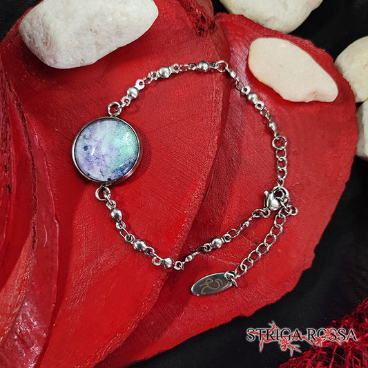 Iridescenza di Viola e Blu - Watercolours Texture - Bracciale