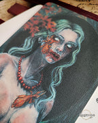 Melancholy loves to wear her red necklace - Postcard
