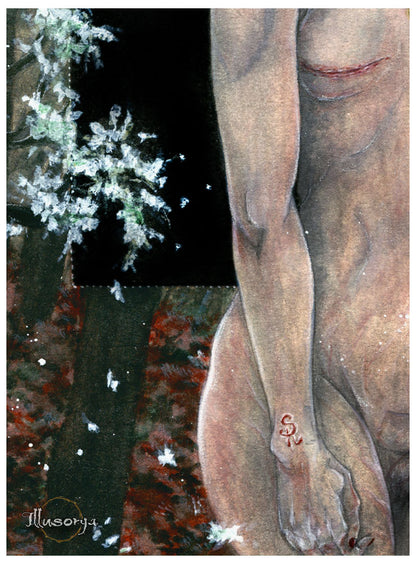 Arte di beneficenza | A blooming flower for the Venus of Eternal Spring - Dipinto Originale