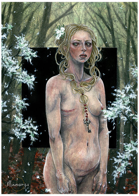 Arte di beneficenza | A blooming flower for the Venus of Eternal Spring - Dipinto Originale