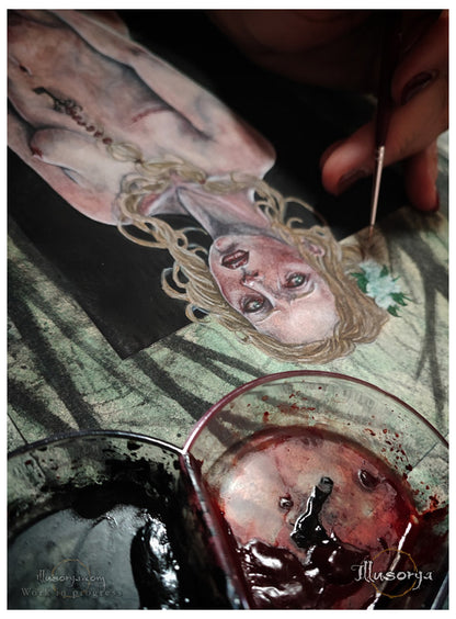 Arte di beneficenza | A blooming flower for the Venus of Eternal Spring - Dipinto Originale