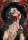 Innocence Lost into the Red Eclipse's Forest - Dipinto Originale
