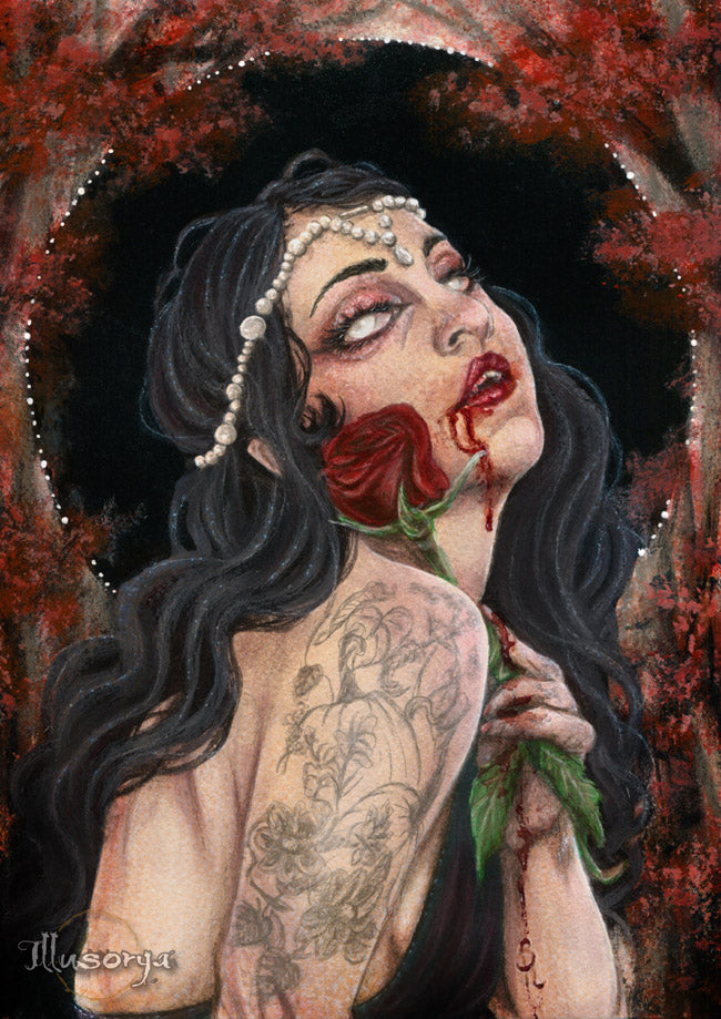 Innocence Lost into the Red Eclipse's Forest - Original Painting