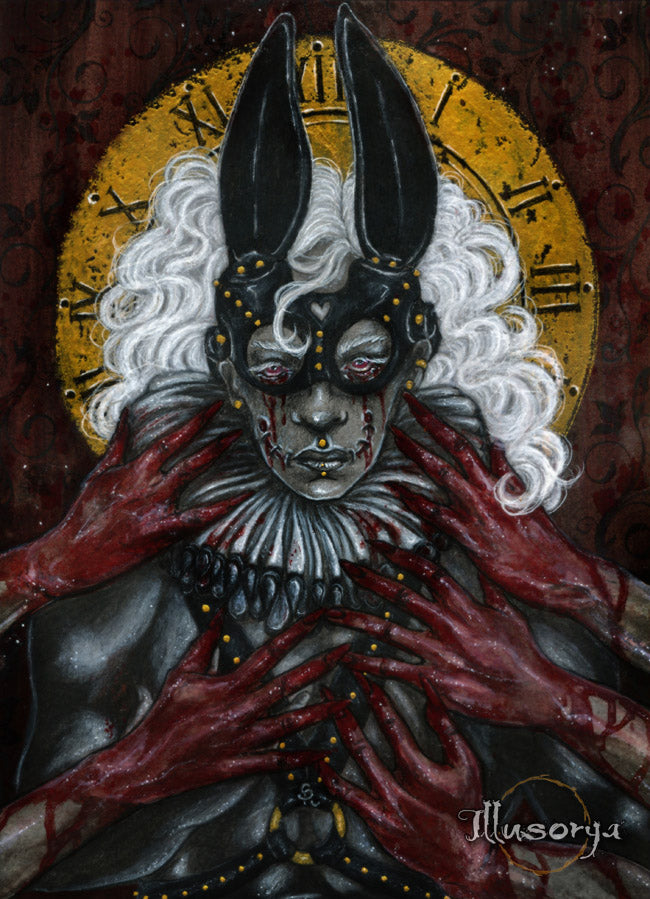 Alice in Wonderland | In the Rabbit's treacherous lair of freedom - Original Painting
