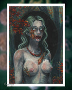 Melancholy likes to wear her red necklace - Giclée Print